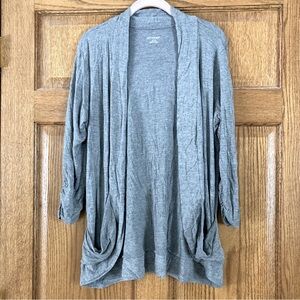 5/$15 Motherhood Maternity Lightweight Gray 3/4 Open Cardigan XL